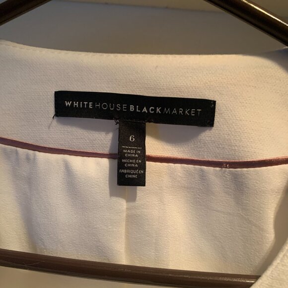 WHBM Bell Sleeve Peplum Jacket in Ecru size 6 - Picture 7 of 7